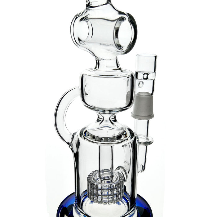 The Double Chamber Matrix Perc Recycler Bong With Cylinder Handle