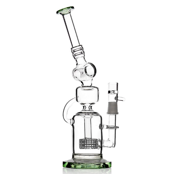 The Double Chamber Matrix Perc Recycler Bong With Cylinder Handle