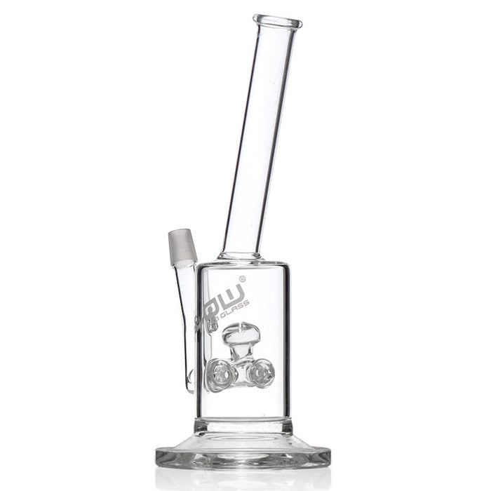 JM Flow Sci Glass Angle Neck Cross Perc Water Pipe