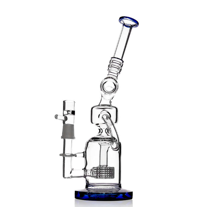 The Double Chamber Matrix Perc Recycler Bong With Cylinder Handle