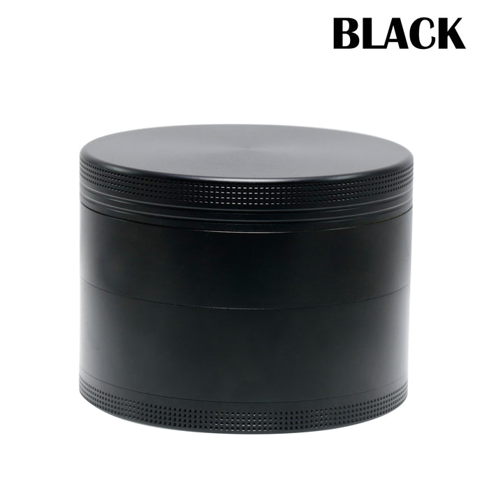 100MM Aluminum Alloy Height 75MM CNC Four-Layer Smoke Grinder | Black