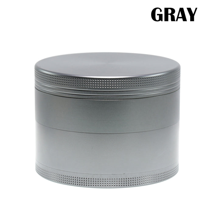 100MM Aluminum Alloy CNC Four-Layer Smoke Grinder | Gray