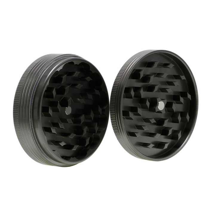 100MM Two-Layer Ceramic Washable Herb Grinder-Gun-black
