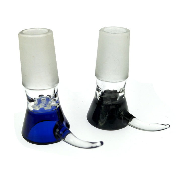 18mm Horned Honeycomb Screen Cone Slide Glass Slide Bowl