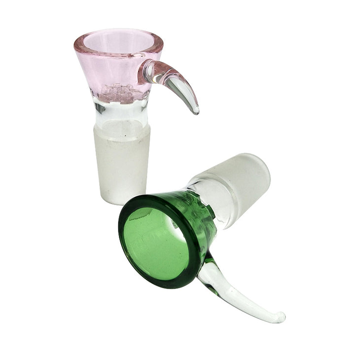 18mm Horned Honeycomb Screen Cone Slide Glass Slide Bowl