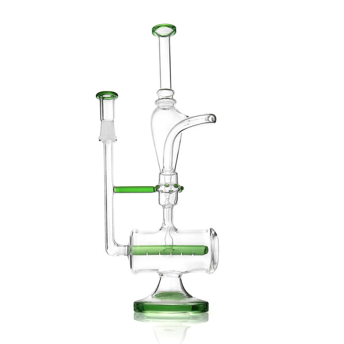 14 Inch Green Color Oil Rig Glass Bong with 14mm Male Joint 128#