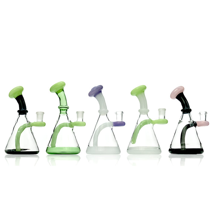 Mini Practical Elegant Glass Beaker Water Pipes for Smoking 267#