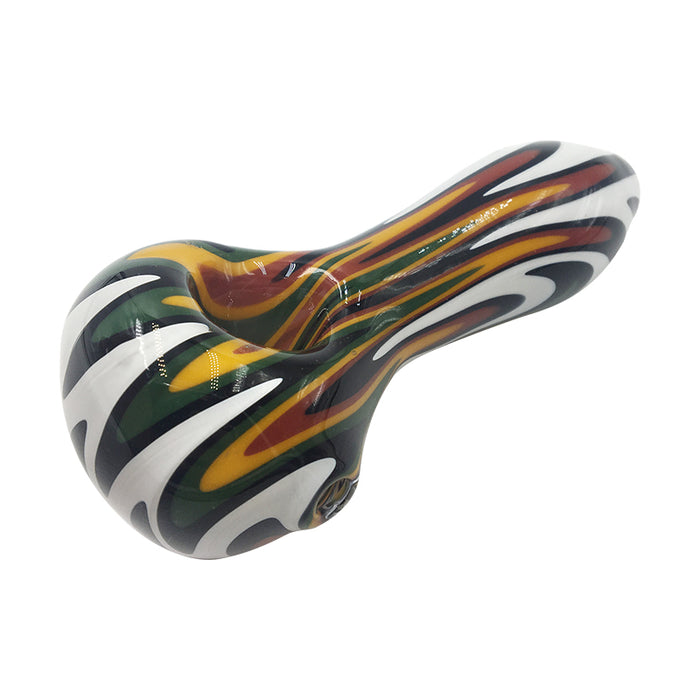 White Switchbacks Bowl Orange Combination of Printing Spoon Hand Pipe 172#