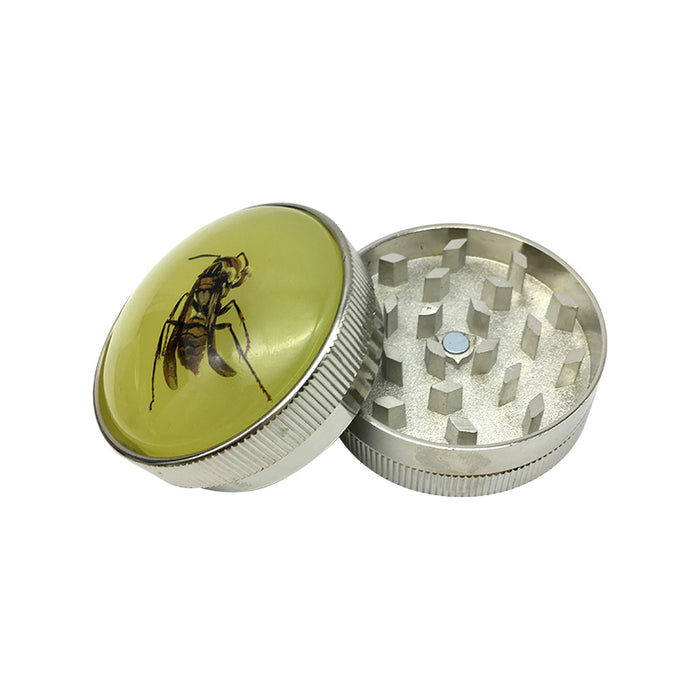 2 Layers The scorpion amber noctilucence Herb Grinder Hand Muller Pollen Spice screen Tobacco Crusher