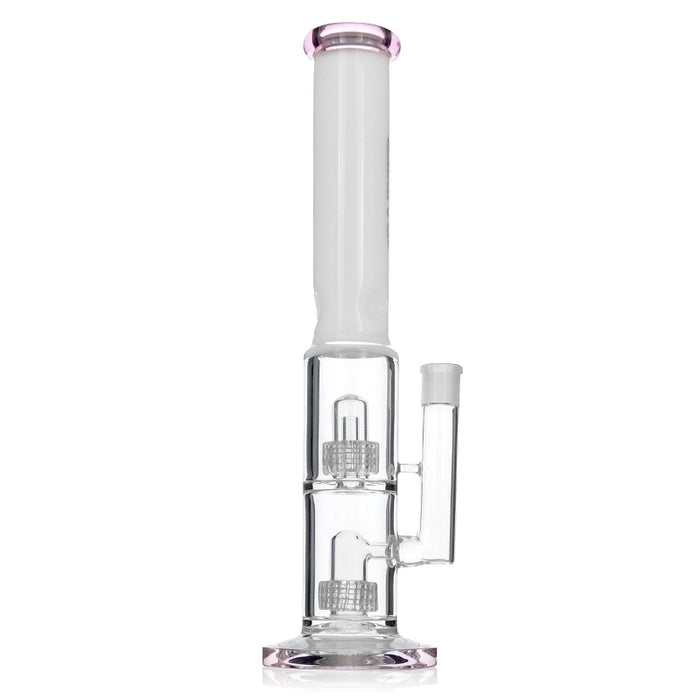 Glass Water Pipe with Double Tire Percolator for Smoking 255#