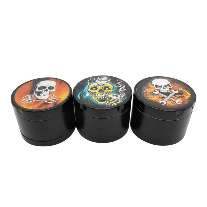 skull head Dry Herb Tobacco Grinder Metal For Smoking   Grinder Spice Tobacco Herb Grinder