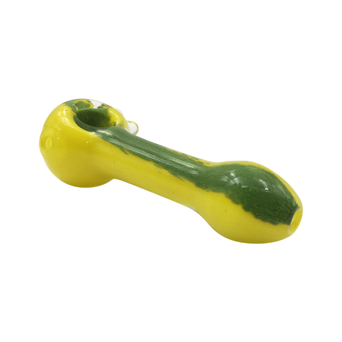 Orange Spoon Pipe Inside Green Pearl with Glass Marbles 244#