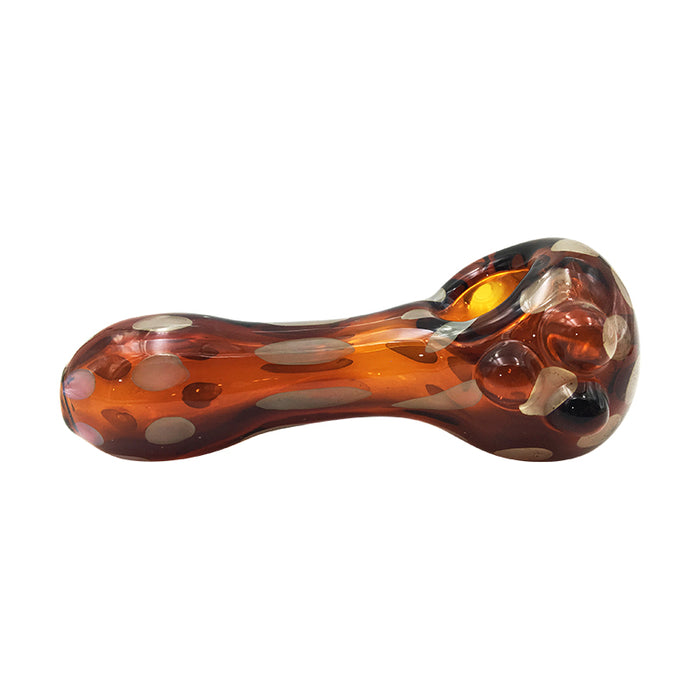 Molten Flame Sherlock Glass Hand Pipe with Ring 245#