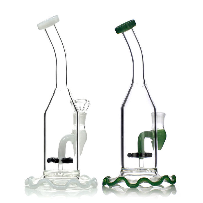 Vase Design Recycler Glass Smoking Water Pipe with Big Base