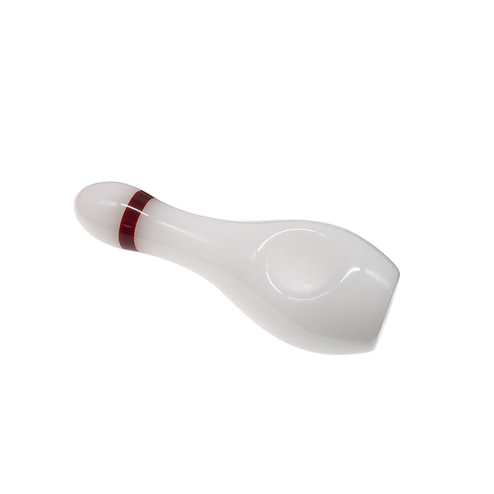 Wholesale Price White Bowling Bottle Glass Spoon Pipes 052#