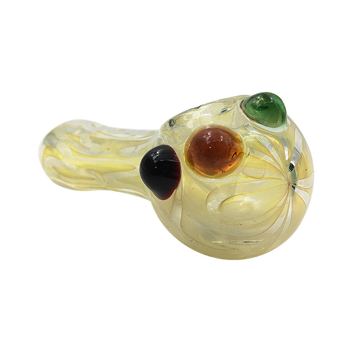 Fashion Color Pyrex Spoon Hookah Pipes Glass Smoking Pipe 433#