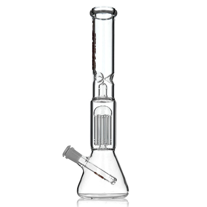 14" Tall Clear Beaker Base Water Pipe Bong with Tree Perc 303#
