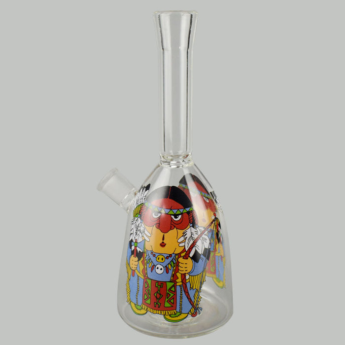 9.5 Inches Tall Tabacco Hookah Glass Water Pipe with Printing 375#
