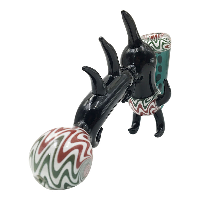 Animal shape glass bubbler tobacco hammer pipe 534#