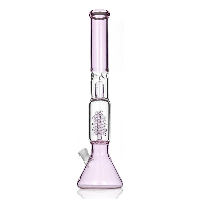 16" Spiral Percolator Beaker Bong | Pink Color