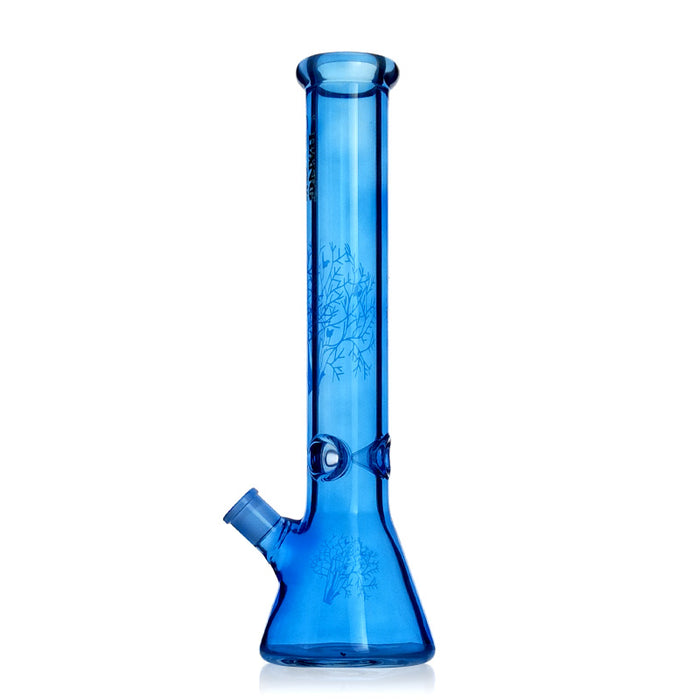 Beaker Water Pipes Blue Luminous 15" Glass Pipes Somking Pipe 287#