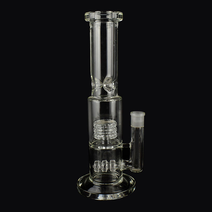 NEW Twin Cage Junior Glass Bongs Water Pipe 13.5" Tall 5mm Thickness 403#