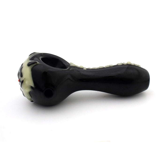 4“ Classic style black color with label spoon pipe G38