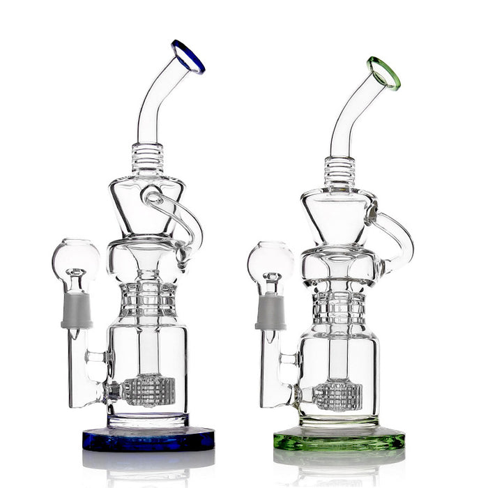 Glass Bongs Cyclone Helix Bongs Double Recycler Water Bong
