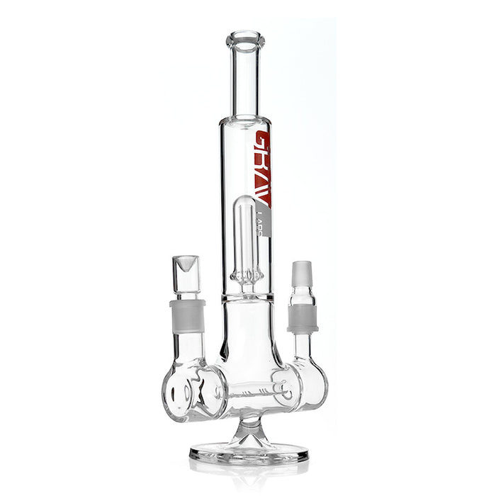 14" Grav Labs Dual Action Double Joint Inline to Circ Perc Straight Tub