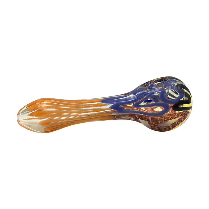White Switchbacks Bowl Orange Combination of Printing Spoon Hand Pipe 225#