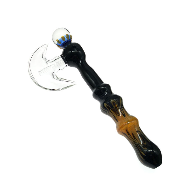 Big Axe Bubbler Glass Marbles & Colored Pattern Hand Shank  063#