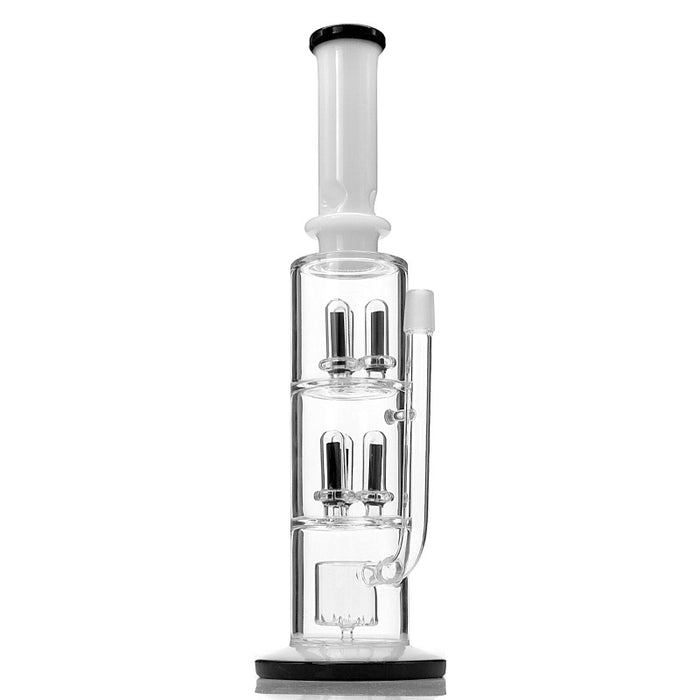 16" Thick Glass Smoking Water Pipe with Netted Disc Diffuser