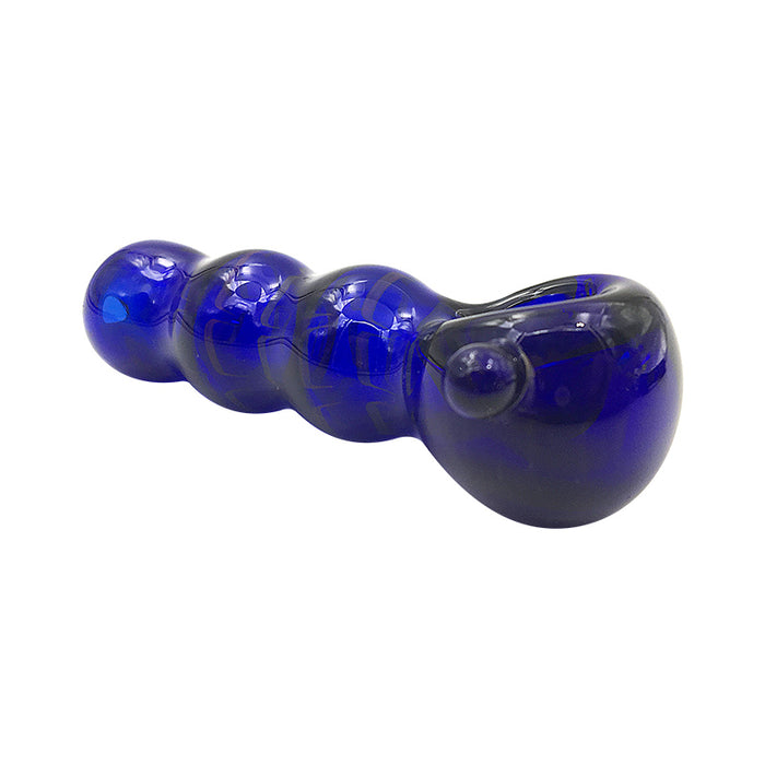 Blue Caterpillar Design Glass Spoon Hand Pipe for Smoking 309#