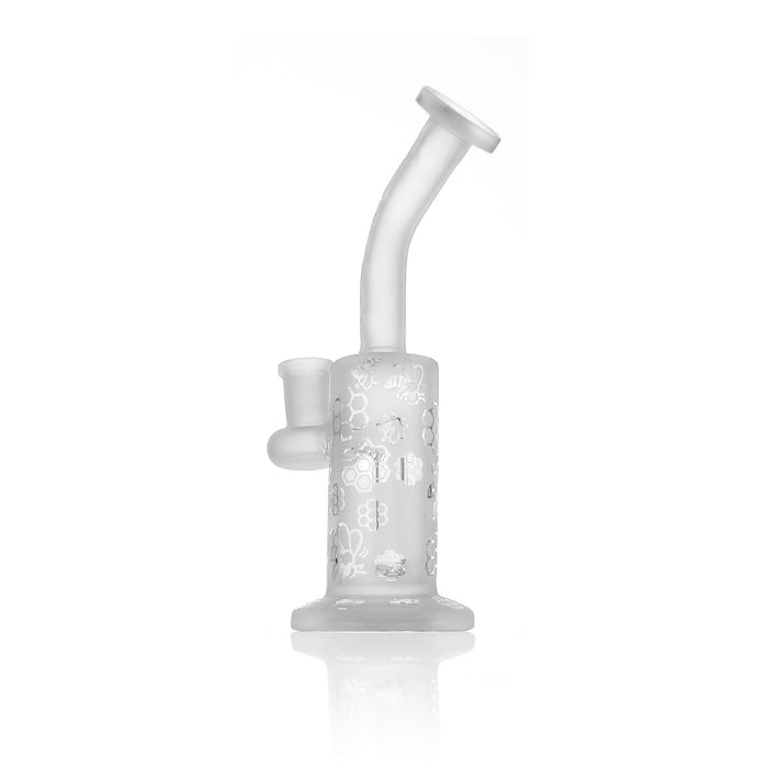 4.5 Inch Unique Double Recycler Mini Glass Bong  Heady Glass 223#