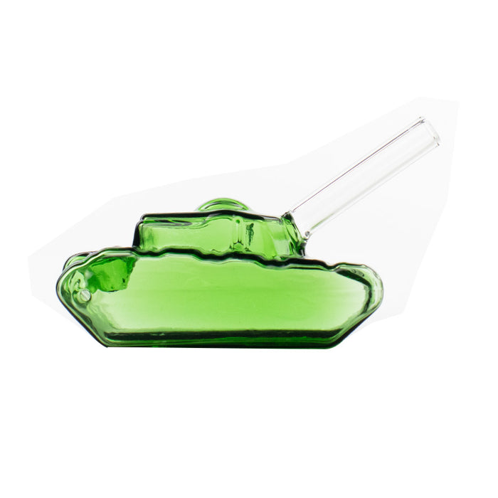 New Arrival Green Tank Glass Spoon Pipes G001