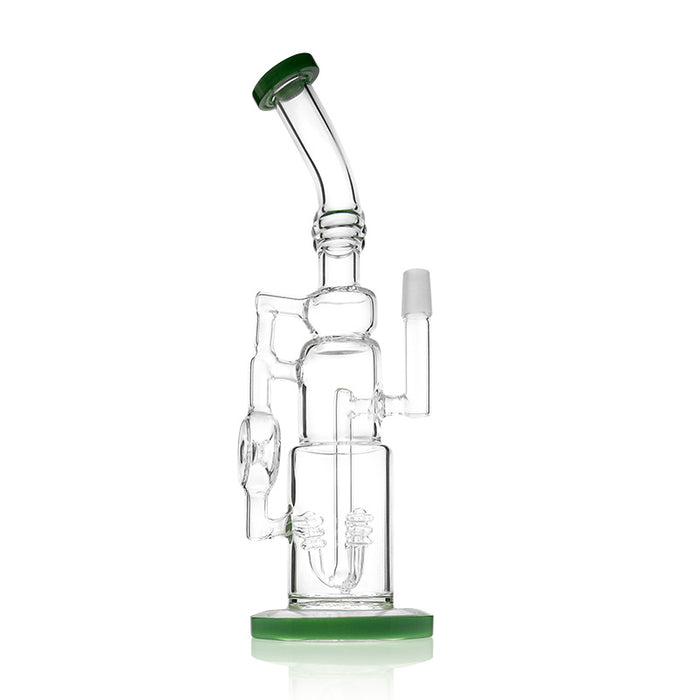 13" Tall Glass Recycler Rig For Tobacco Smoking 158#