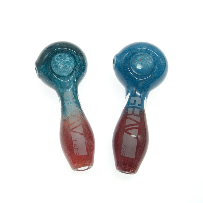 Grav Labs Spoon Pipe W/ Colored  Flame Frit 095#