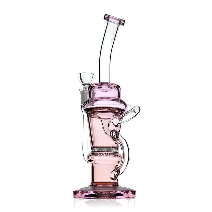 Bent Neck Cone Recycler Honeycomb Water Pipe