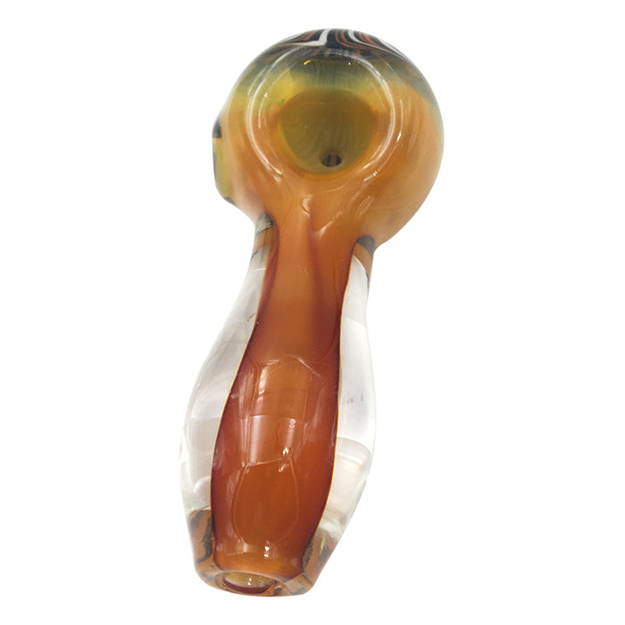 Inside Glass Spoon Pipe with Expanding Type Black Line Bowl 198#