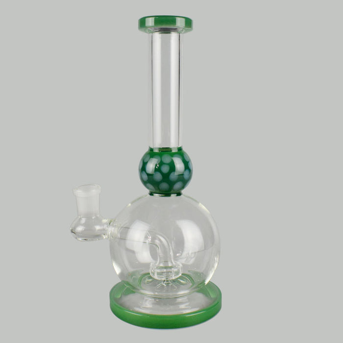 Spherical Small Glass Smoking Hookah Green Color 382#