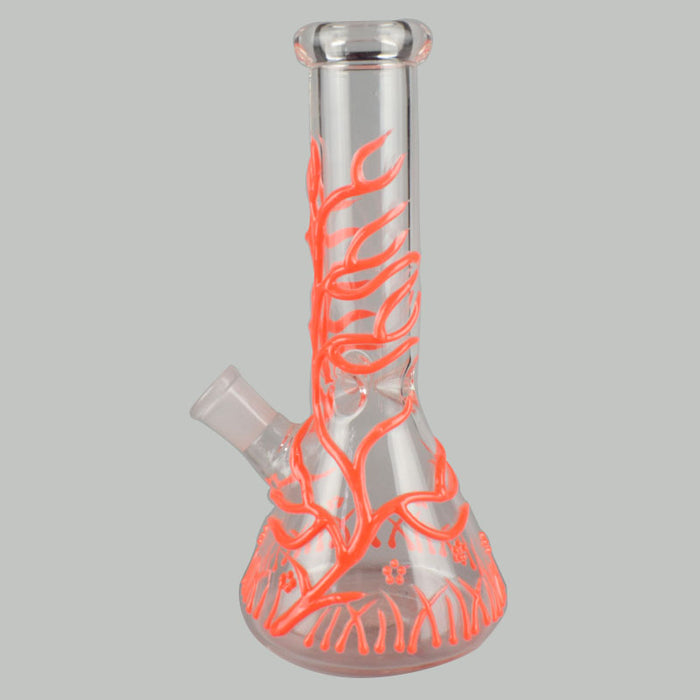 9" New Oil Rigs Glass Bongs  Beaker Water Pipe  Perc Percolator 406#