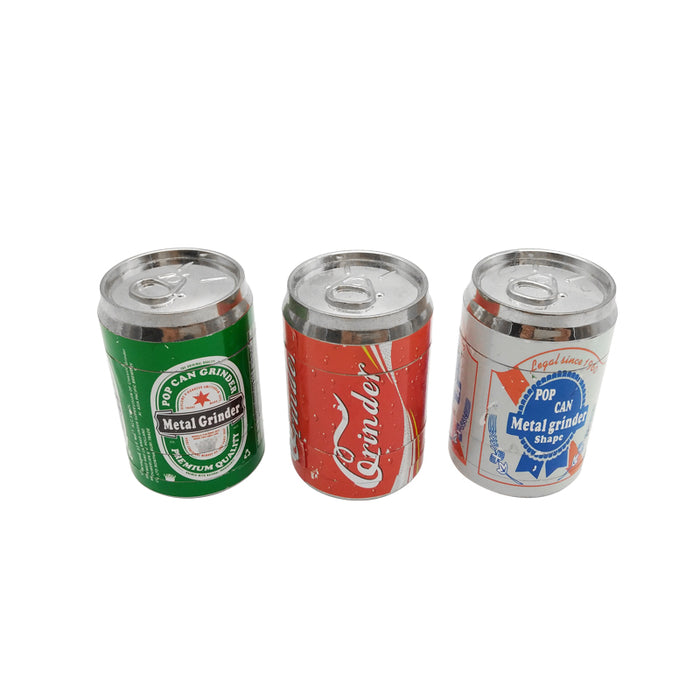 Mini Drink Cans 3 Layers Metal Tobacco Crusher Hand Smoking Grinders Herbal Spice Herb Grinder