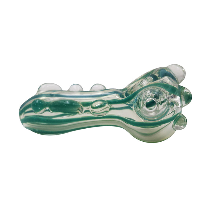 Green Color Glass Spoon Pipe Good Design 435#