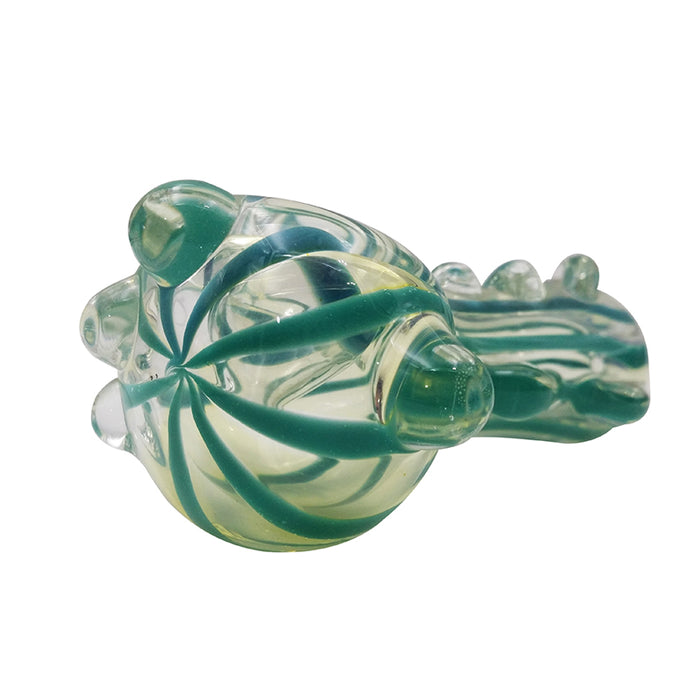 Green Color Glass Spoon Pipe Good Design 435#