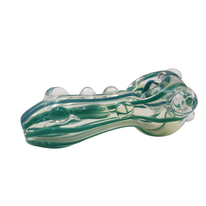 Green Color Glass Spoon Pipe Good Design 435#