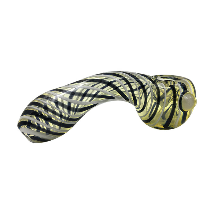 New Design Glas Tobacco Pipe with Rotating Grain Glass Spoon Pipe 224#