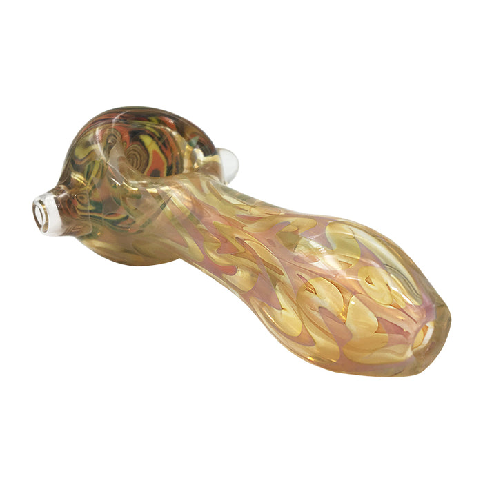 Smooth Lines Spoon Pipe with Z Shape Bowl Glass Pipe 185#