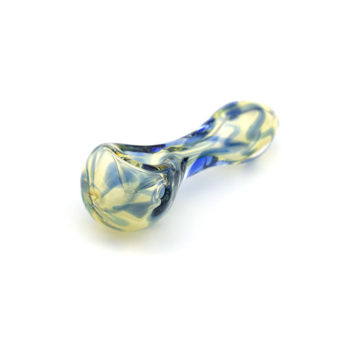 3" Mini glass spoon pipe tobacco pipe blue color G011