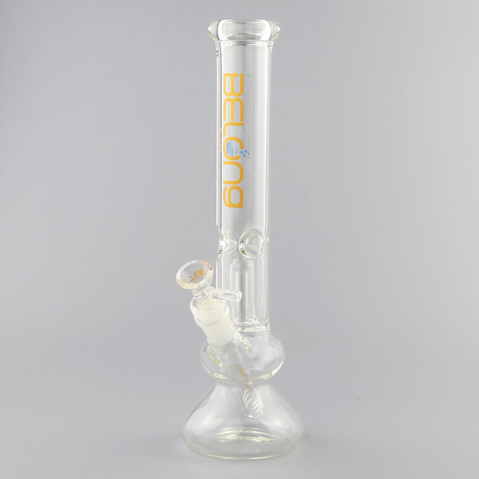 Clear  Beaker Base Glass Pipe for Smoking with Precooler  347#