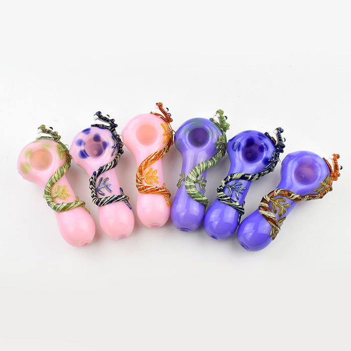 Multiple Colors Dragon  Spoon Pipe 595#